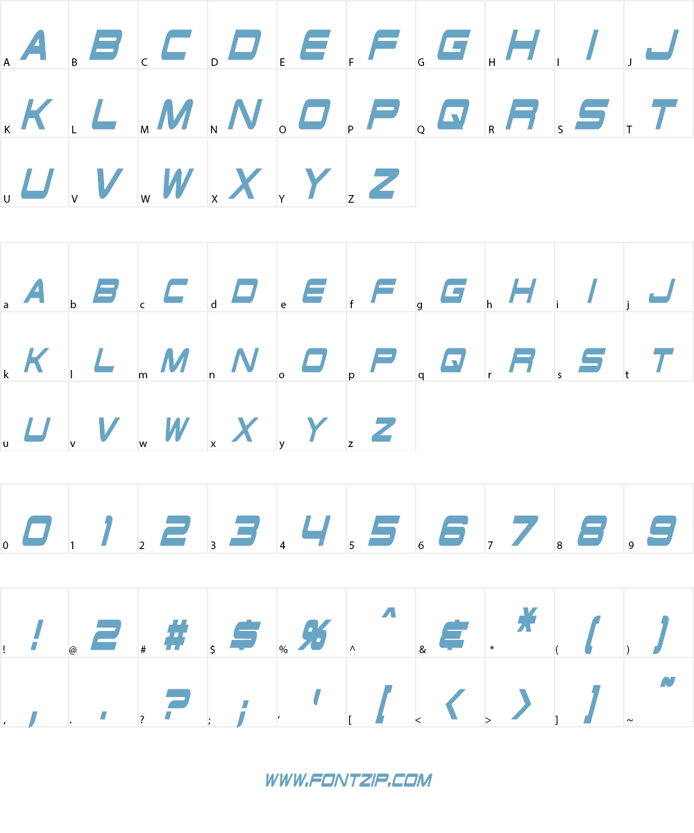 Schwarzenegger Font Character